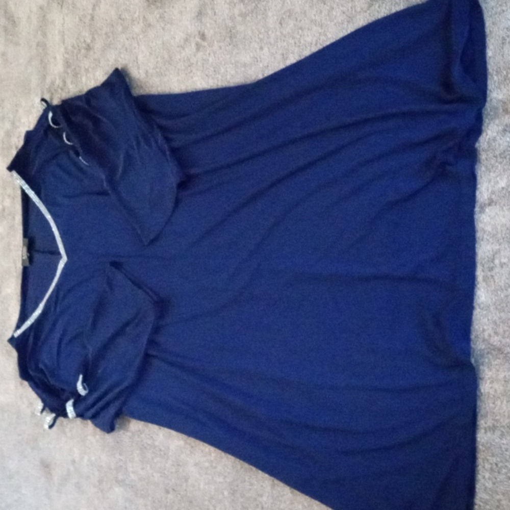 MSK 2X (?) *MISSING SIZE* rhinestone ladder sleeve dress